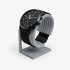 Skushy horlogestandaard met luxe ribbel design - grijs