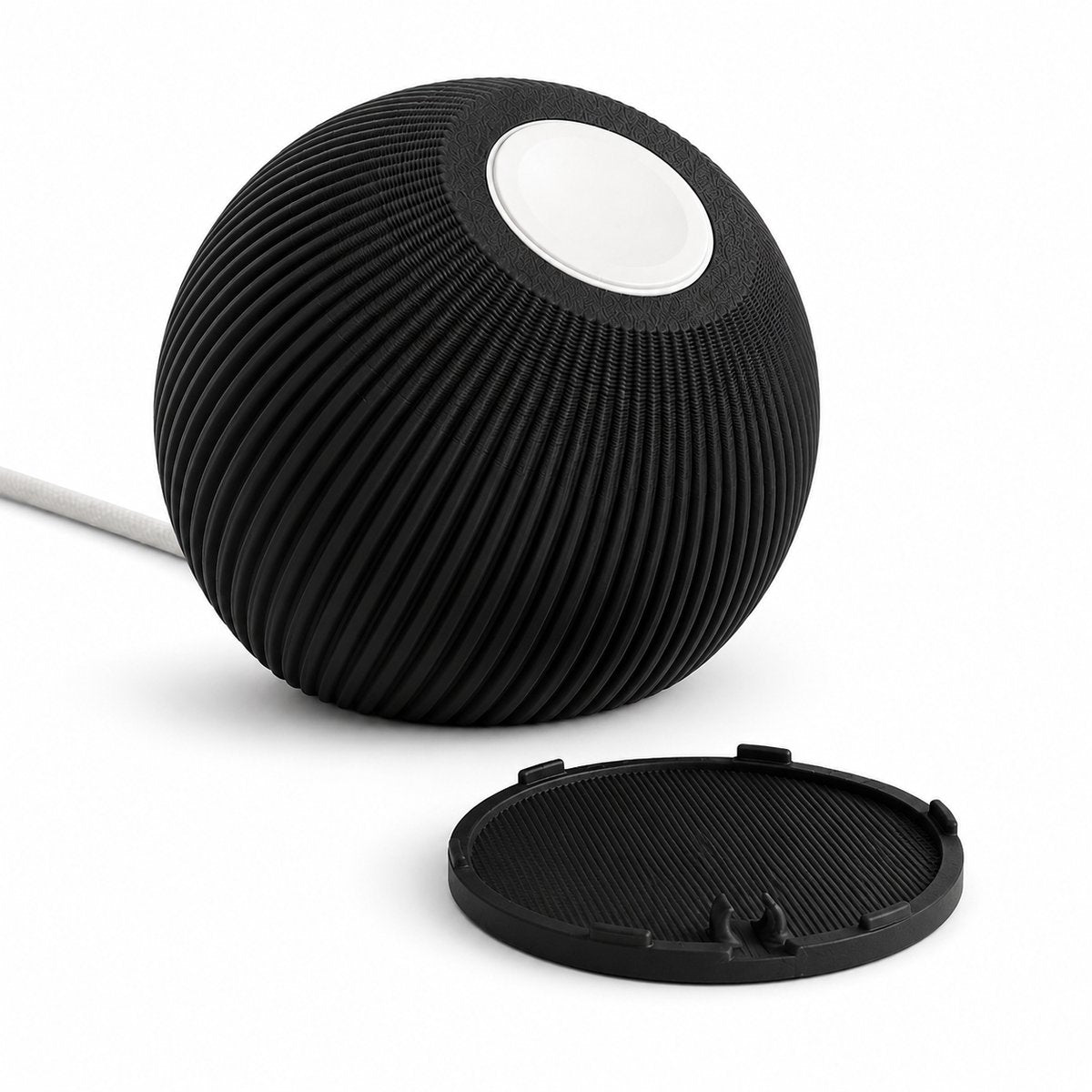 Skushy Apple Watch oplaadstandaard Bol Design - Zwart