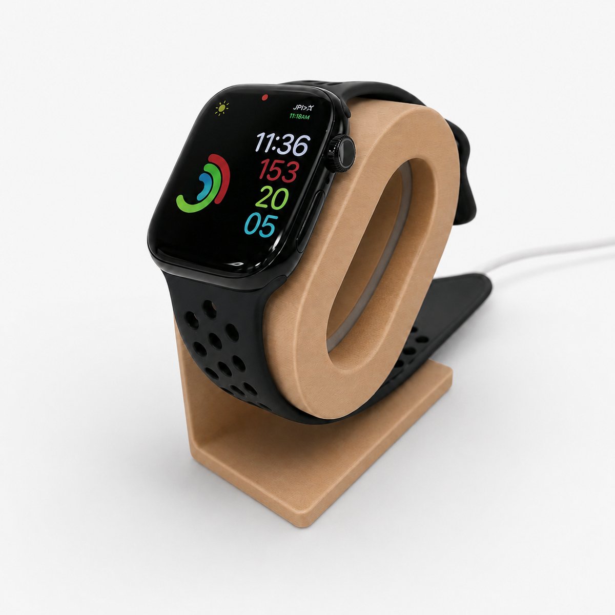 Skushy Apple Watch oplaadstandaard Basic Design in Latte
