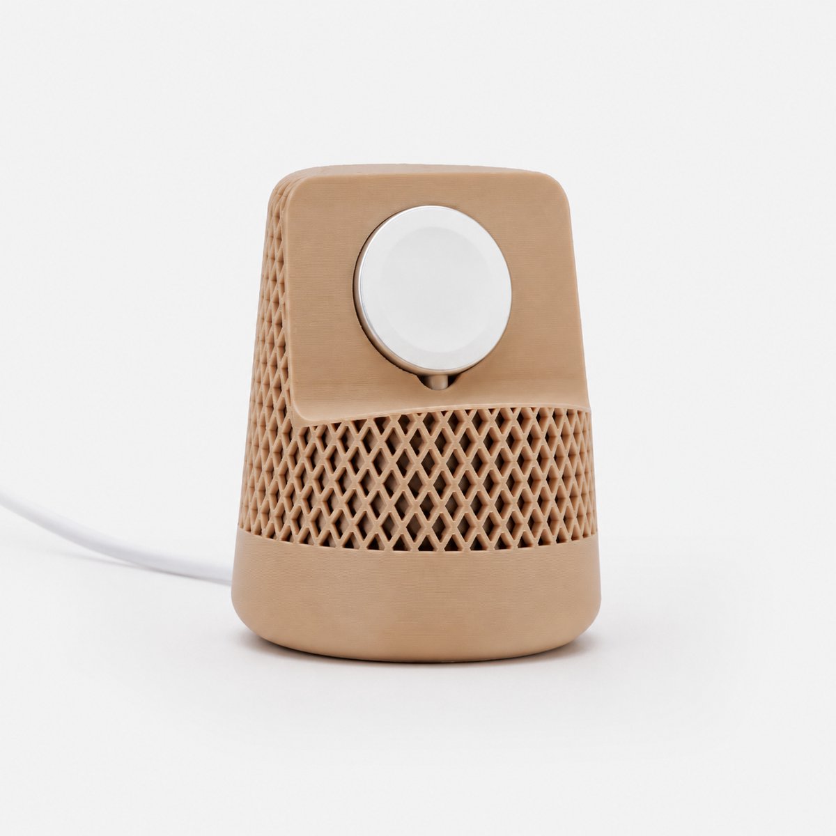 Skushy Apple Watch oplaadstandaard HomePod Design - Latte