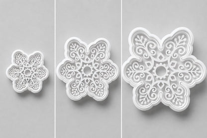 Skushy koekjesuitsteker sneeuwvlok set van 3 voor kerst