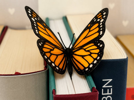 Skushy 2x boekenlegger vlinder met Monarch Butterfly design