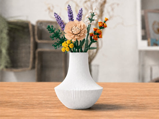 Skushy vaas Wit voor bouwbloemen en droogbloemen
