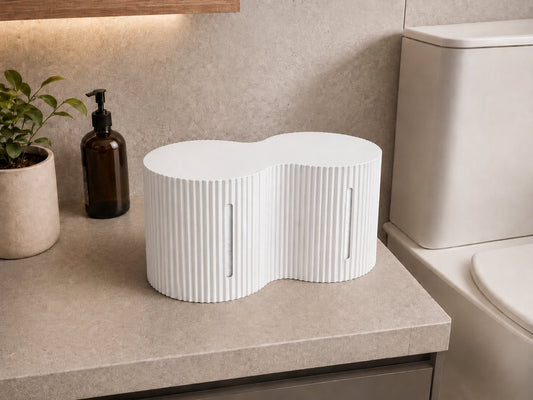 Skushy toiletrolhouder voor 2 rollen in minimalistisch design