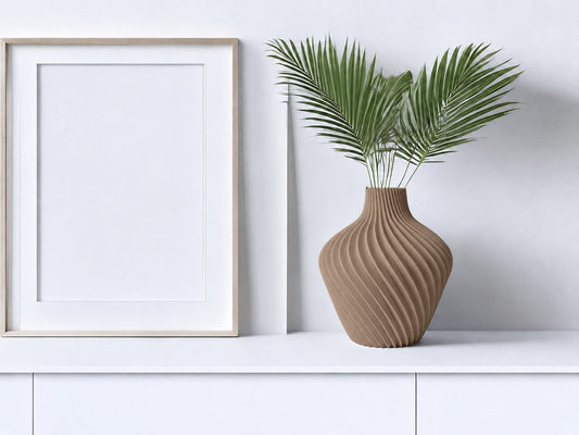 Skushy vaas Pixgy Latte geschikt voor bouwbloemen en droogbloemen