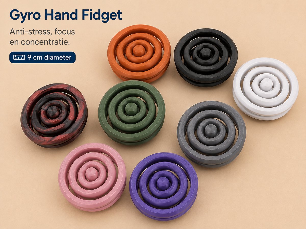 Skushy Gyro Hand Fidget speelgoed voor focus – 9 cm