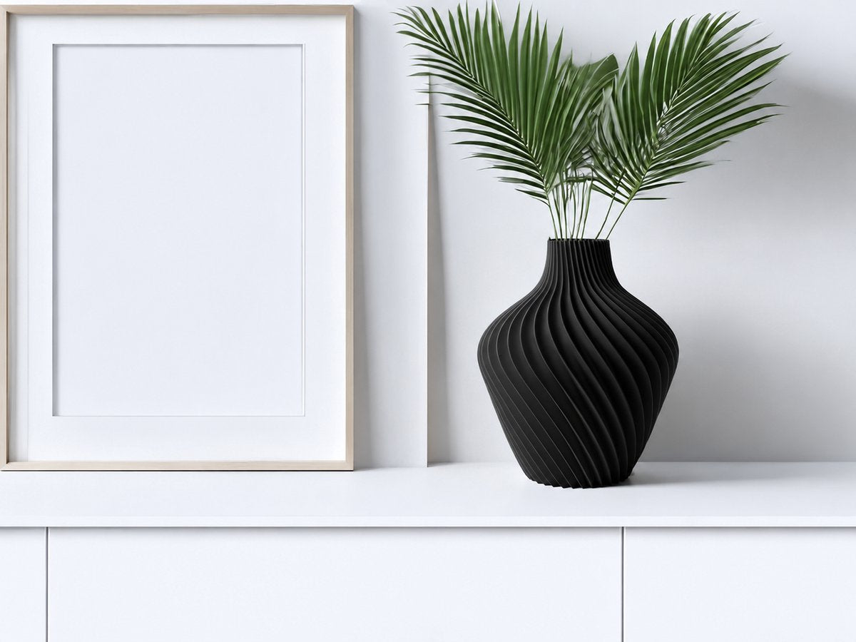 Skushy vaas Pixgy Zwart geschikt voor bouwbloemen en droogbloemen