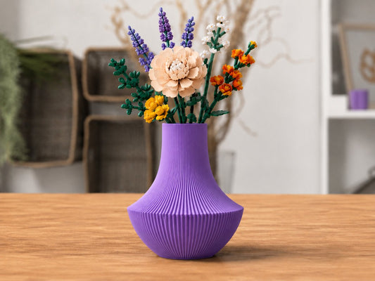Skushy vaas Violet Paars voor bouwbloemen en droogbloemen