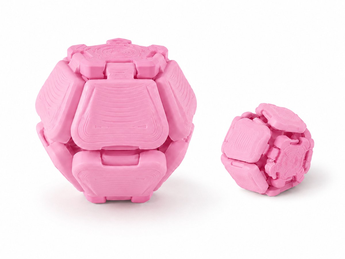 Skushy fidget PentaClick 2x in Sakura Rose voor bureau en onderweg