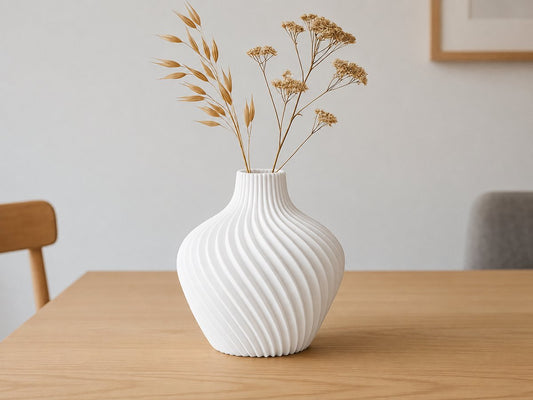 Skushy vaas Pixgy Wit geschikt voor bouwbloemen en droogbloemen