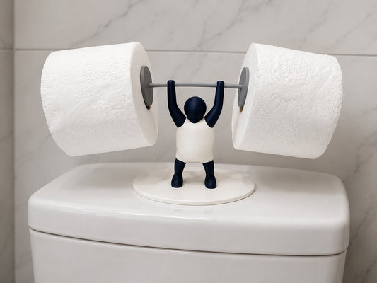 Skushy toiletrolhouder Strongman 1 stuk voor staand toiletpapier