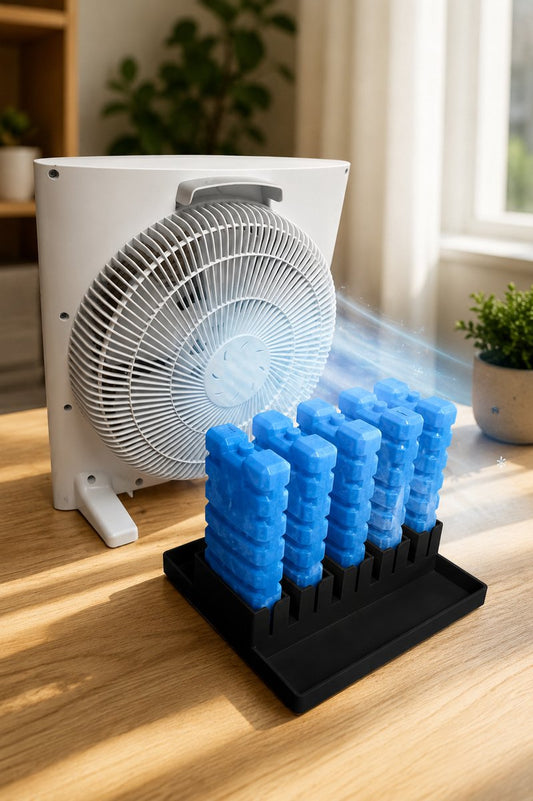 Skushy ventilatorhouder voor ijsblokken op ventilatorrooster