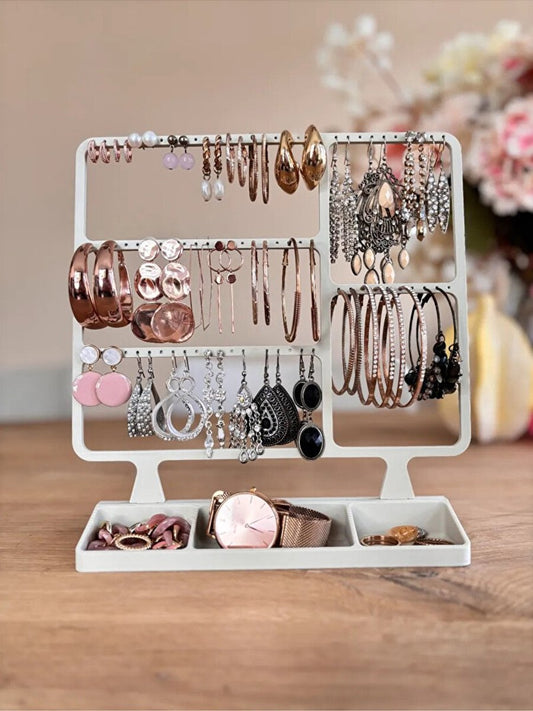 Skushy sieraden organizer standaard voor ringen oorbellen en horloges Wit