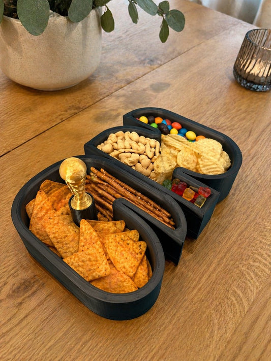 Skushy snackschotel Wereldbeker voor hapjes zwart/goud