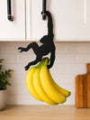 Skushy aap bananenhouder in zwart voor kastgreep of plank