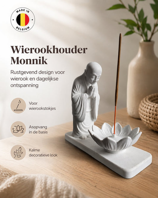 Skushy wierookhouder Monk met Lotus