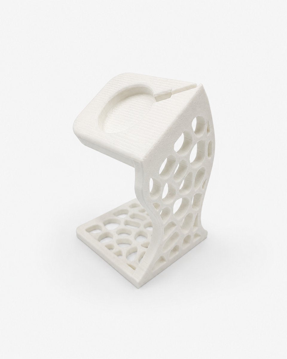 Skushy Apple Watch oplaadstandaard Voronoi Design - Wit