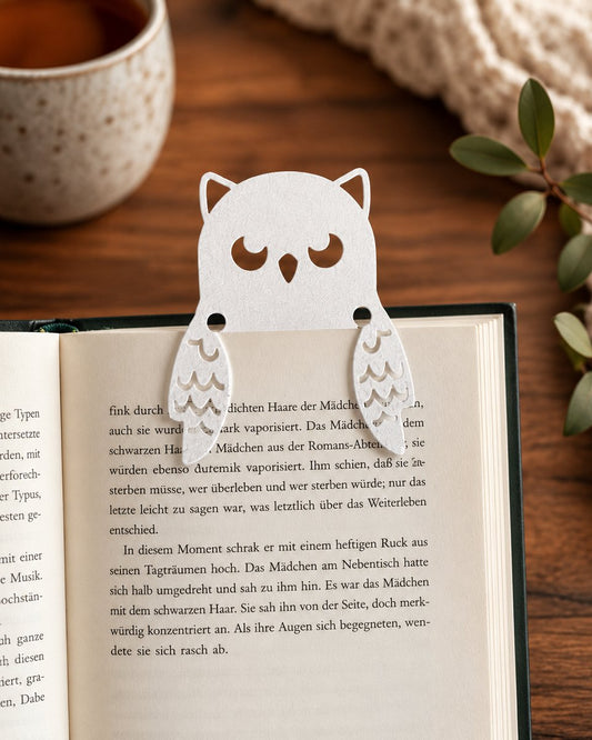 Skushy 2x boekenlegger uil met schattig dierendesign