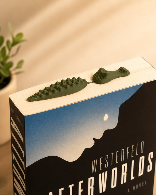 Skushy boekenlegger met krokodil figuur, 2 stuks