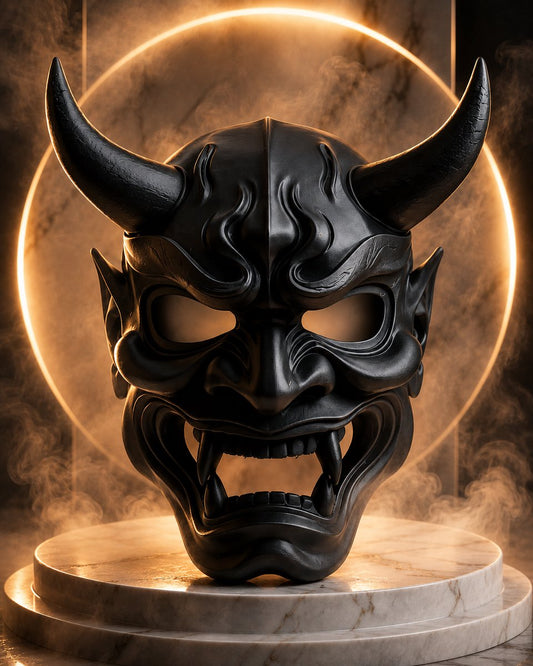 Skushy Japans Oni masker Hannya voor Halloween en verkleedfeest