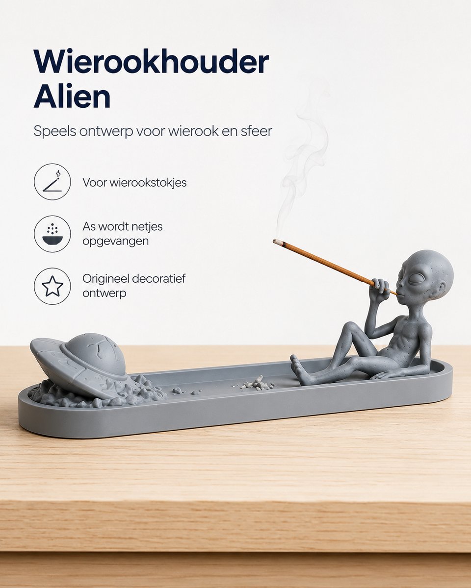 Skushy wierookhouder Alien voor wierookstokjes