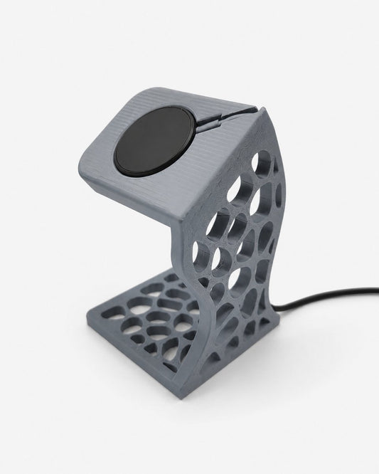 Skushy Apple Watch oplaadstandaard Voronoi Design - Grijs